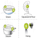 Illustration for article titled A Shape-Shifting Colander You Can Get Excited About